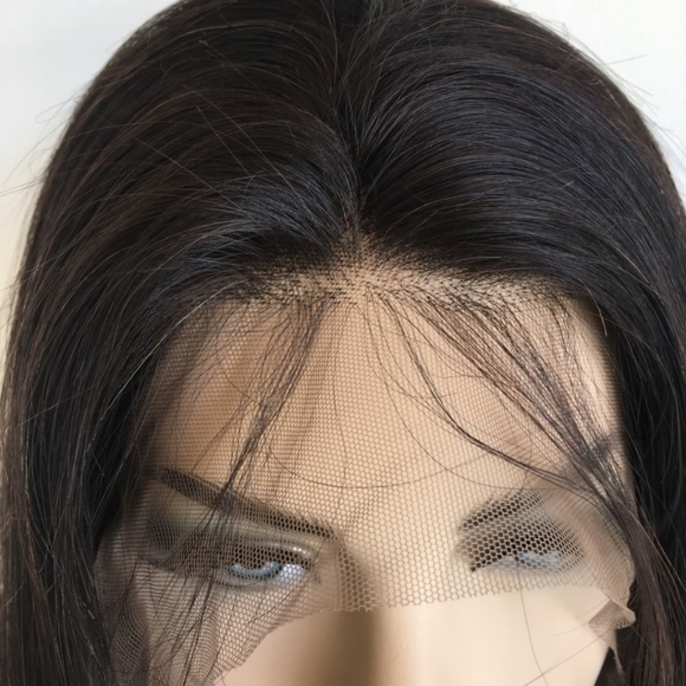 Full Lace Wig 100% Virgin Human Hair Wig 18" Wavy - Picture 4 of 8